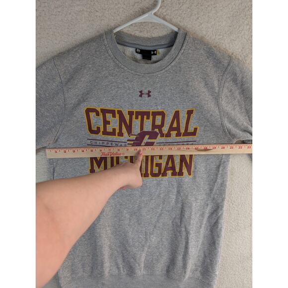 Central Michigan Chippewas Pullover Sweatshirt Mens Medium Loose Under Armour - Picture 8 of 16